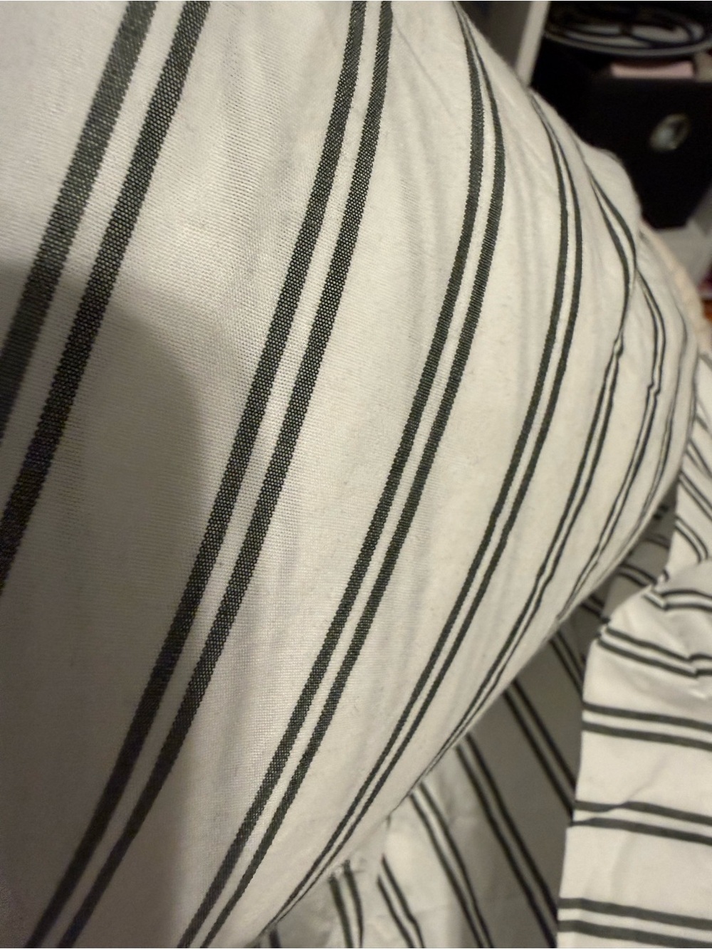 Quince Organic Crisp Percale Double Stripe Duvet Cover Set - Picture 6 of 6
